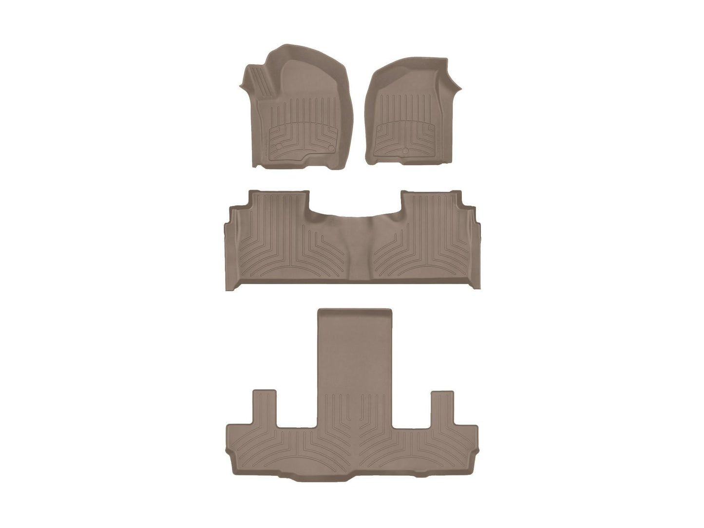 Custom Fit All-Weather Floor Mats Full Set in Cocoa