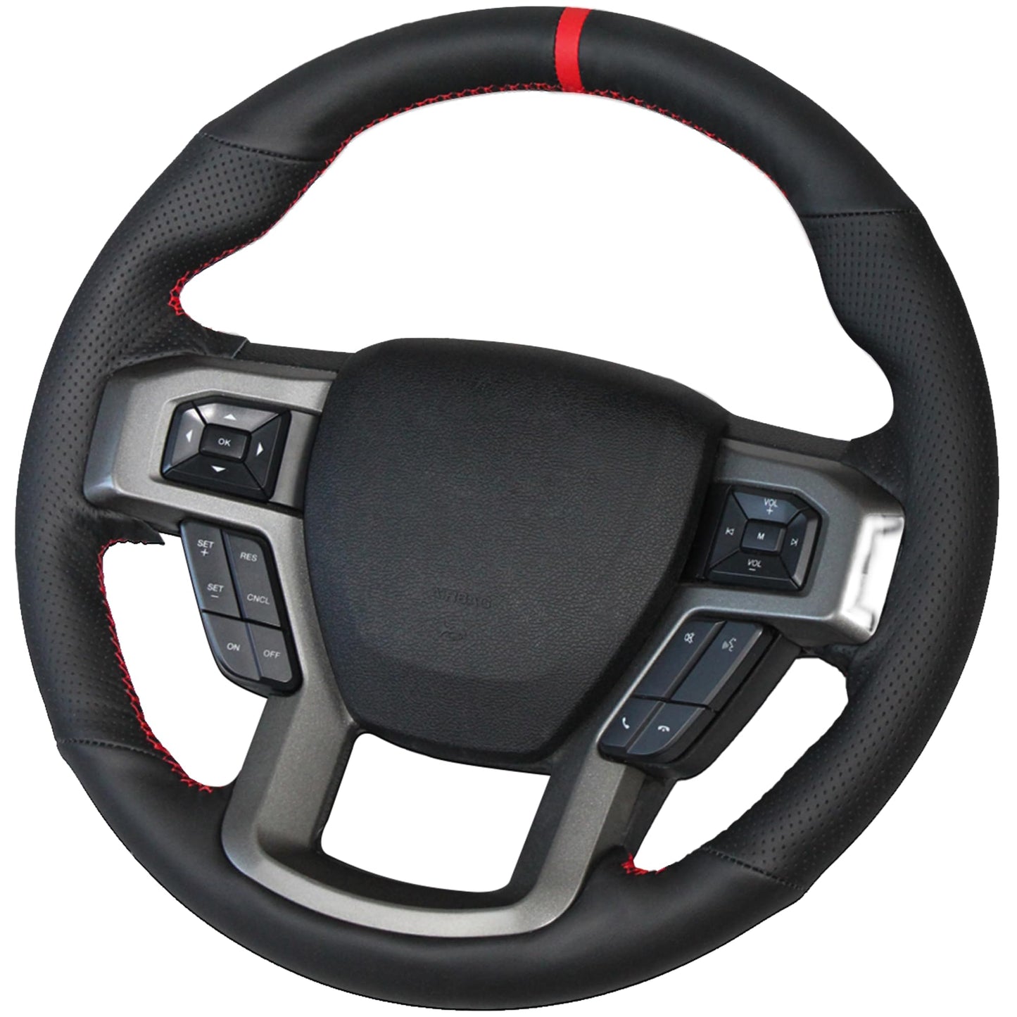 Lace-Up Leather Steering Wheel Cover with Custom Fit