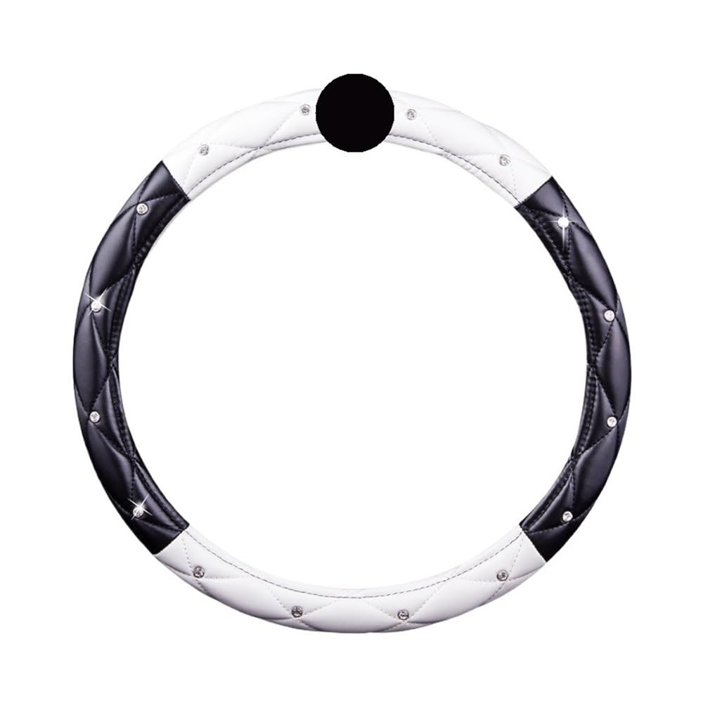 Black PU Leather Steering Wheel Cover with Soft Grip