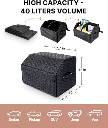 Foldable Car Trunk Organizer with Spacious Storage