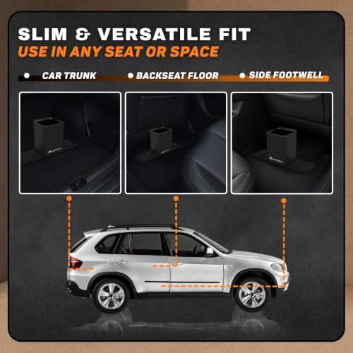 Leakproof Compact Car Trash Can with Anti-Slip Base