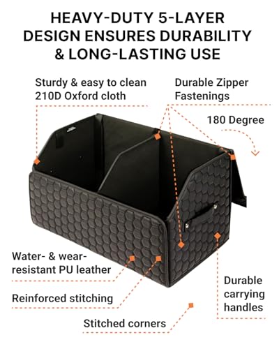 Foldable Car Trunk Organizer with Spacious Storage