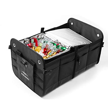 Durable Folding Trunk Organizer with Multi-Compartment Storage