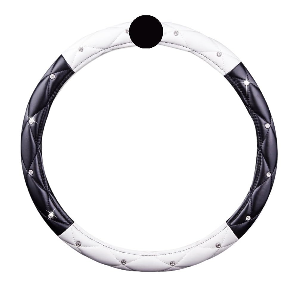 Black PU Leather Steering Wheel Cover with Soft Grip