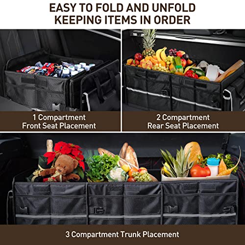 4-in-1 Foldable Trunk Organizer with Leakproof Cooler Bag