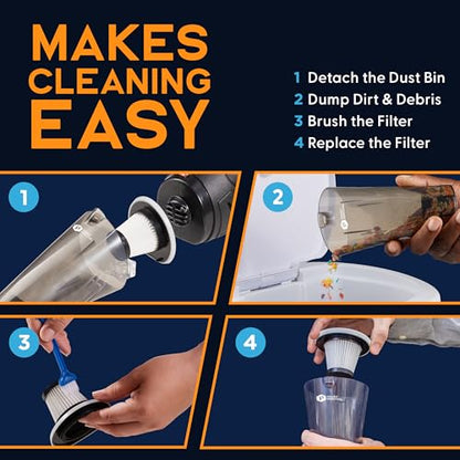 Power Practical Handheld Car Vacuum Cleaner with 16Ft Cord