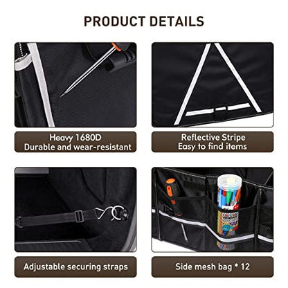 4-in-1 Foldable Trunk Organizer with Leakproof Cooler Bag