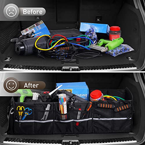 4-in-1 Foldable Trunk Organizer with Leakproof Cooler Bag