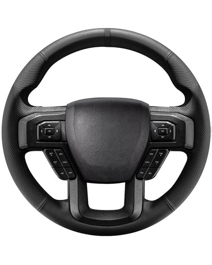 Lace-Up Leather Steering Wheel Cover with Custom Fit