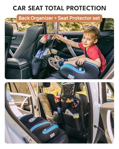 Owleys Back Seat Organizer for Kids with Tablet Holder and 8 Pockets