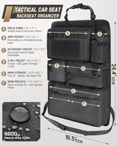 All-in-One Car Seat Back Organizer with Universal Fit