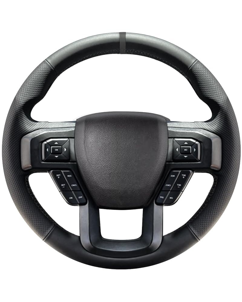 Lace-Up Leather Steering Wheel Cover with Custom Fit