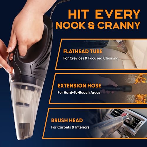 Power Practical Handheld Car Vacuum Cleaner with 16Ft Cord