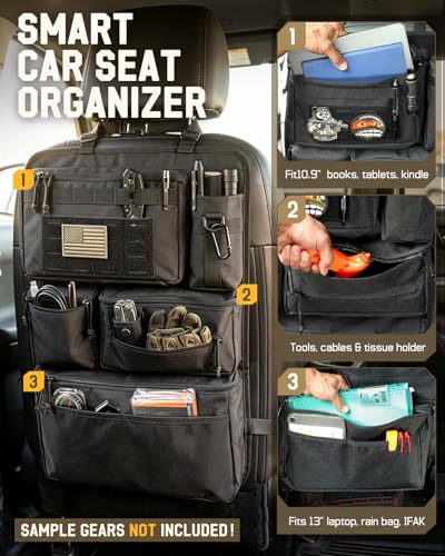 All-in-One Car Seat Back Organizer with Universal Fit