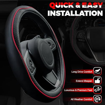 Durable Car Steering Wheel Cover with Comfortable Grip