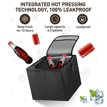 4-in-1 Foldable Trunk Organizer with Leakproof Cooler Bag