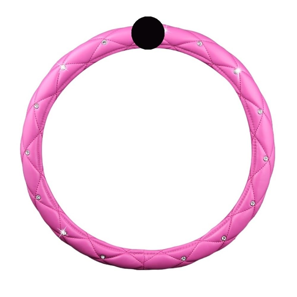 Black PU Leather Steering Wheel Cover with Soft Grip