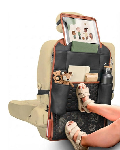 Owleys Back Seat Organizer for Kids with Tablet Holder and 8 Pockets