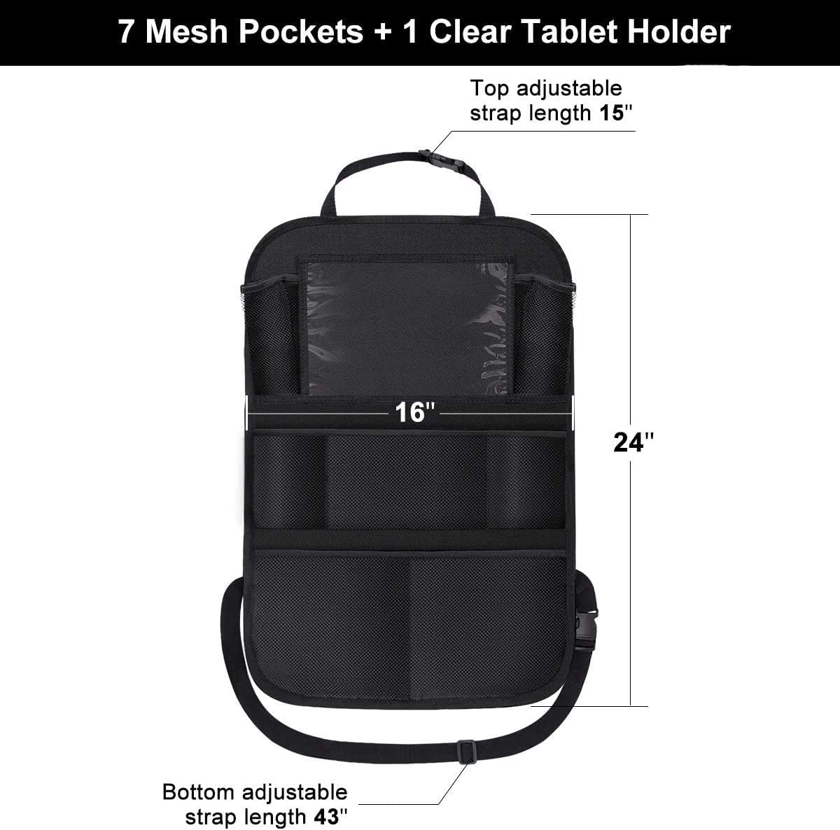 Backseat Car Organizer with Touchscreen Tablet Holder