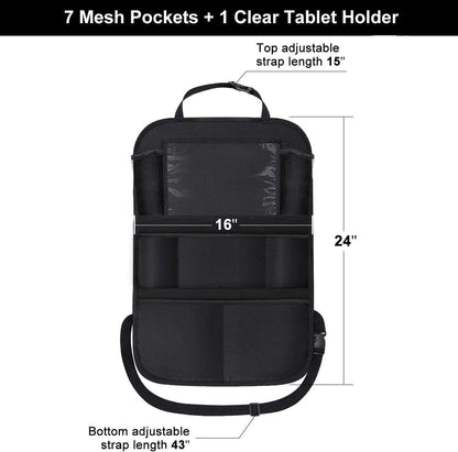 Backseat Car Organizer with Touchscreen Tablet Holder