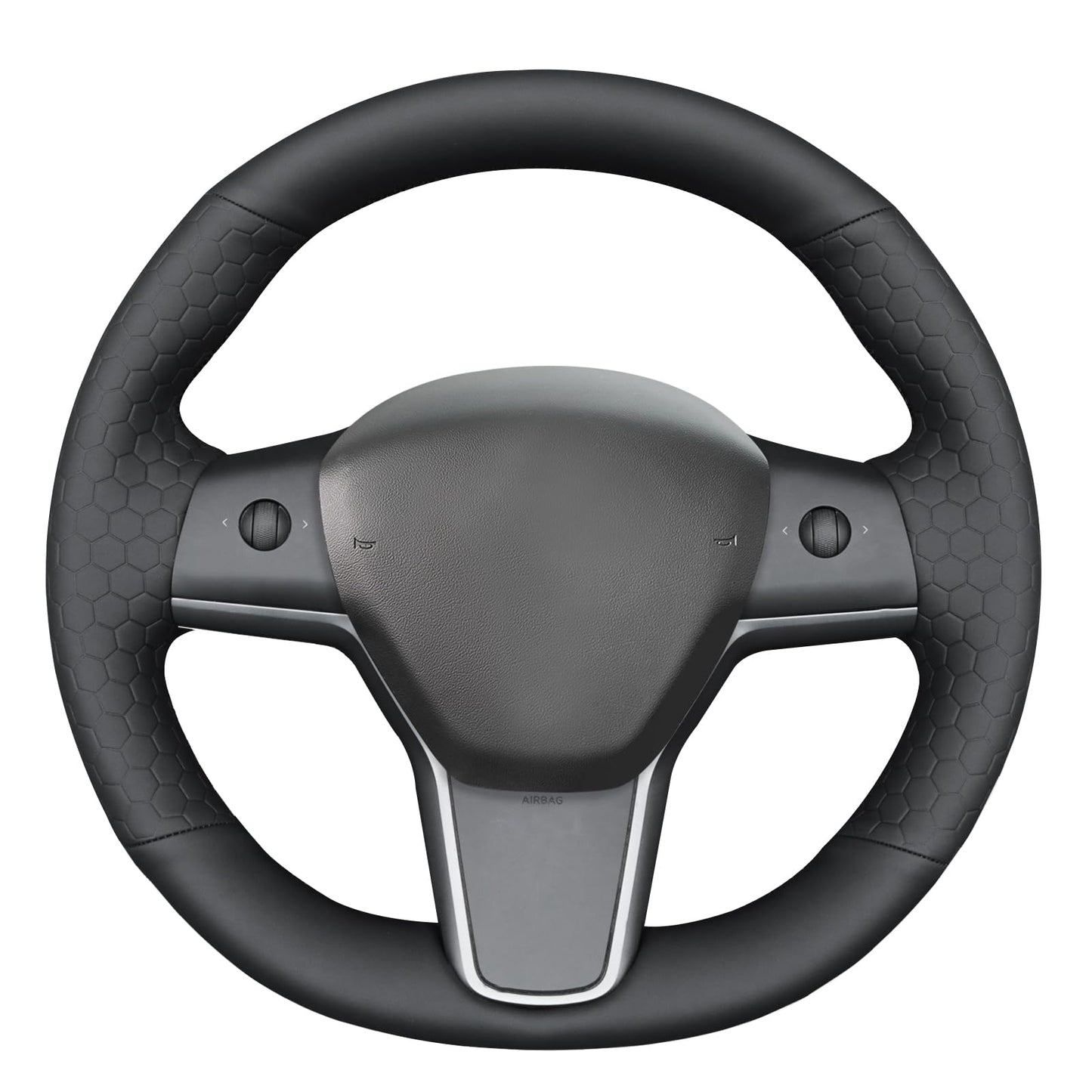 Hand-Stitched Suede Steering Wheel Cover Wrap