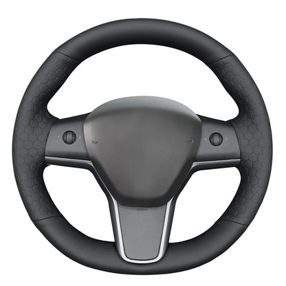 Hand-Stitched Suede Steering Wheel Cover Wrap