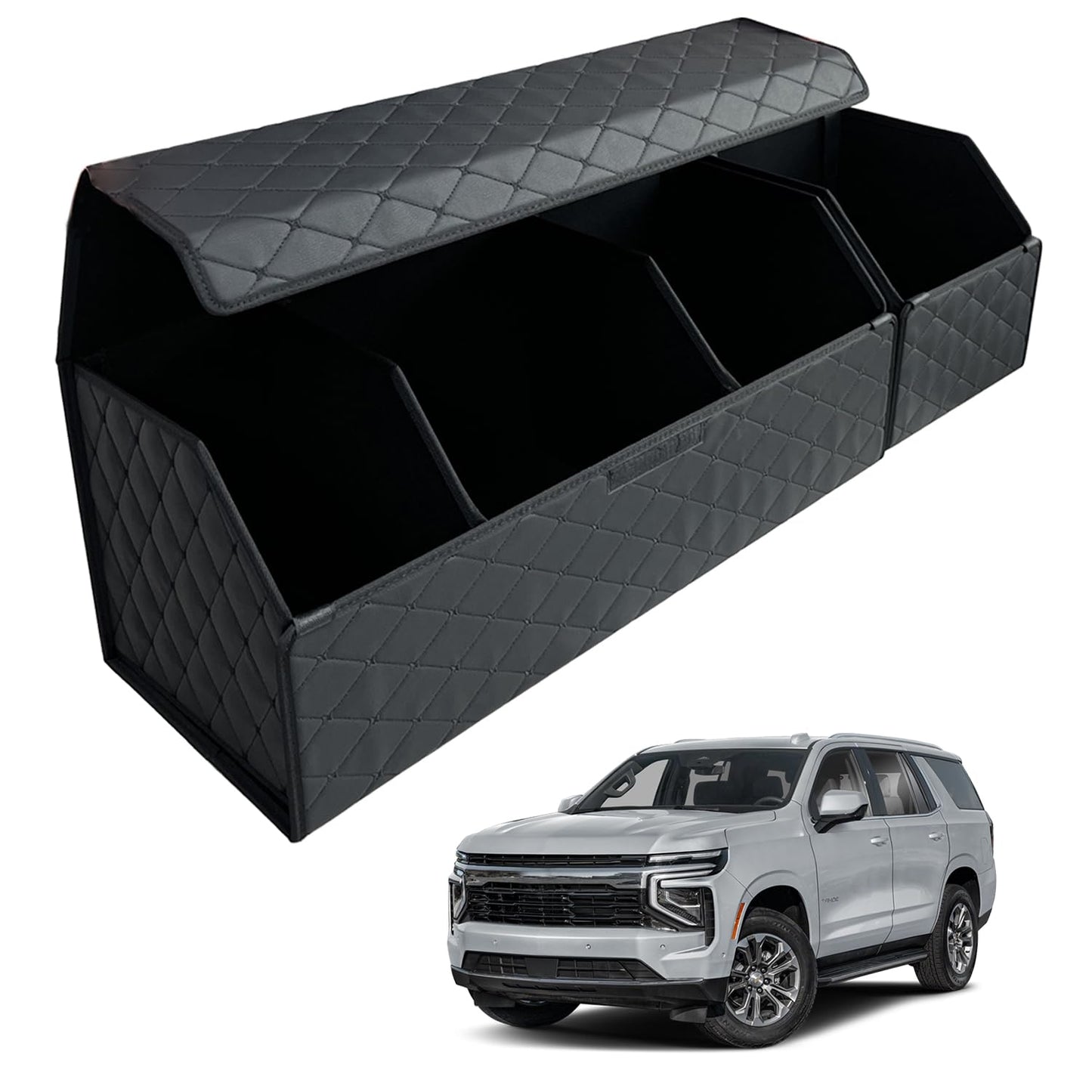 Leather Car Trunk Organizer with Large Storage Capacity