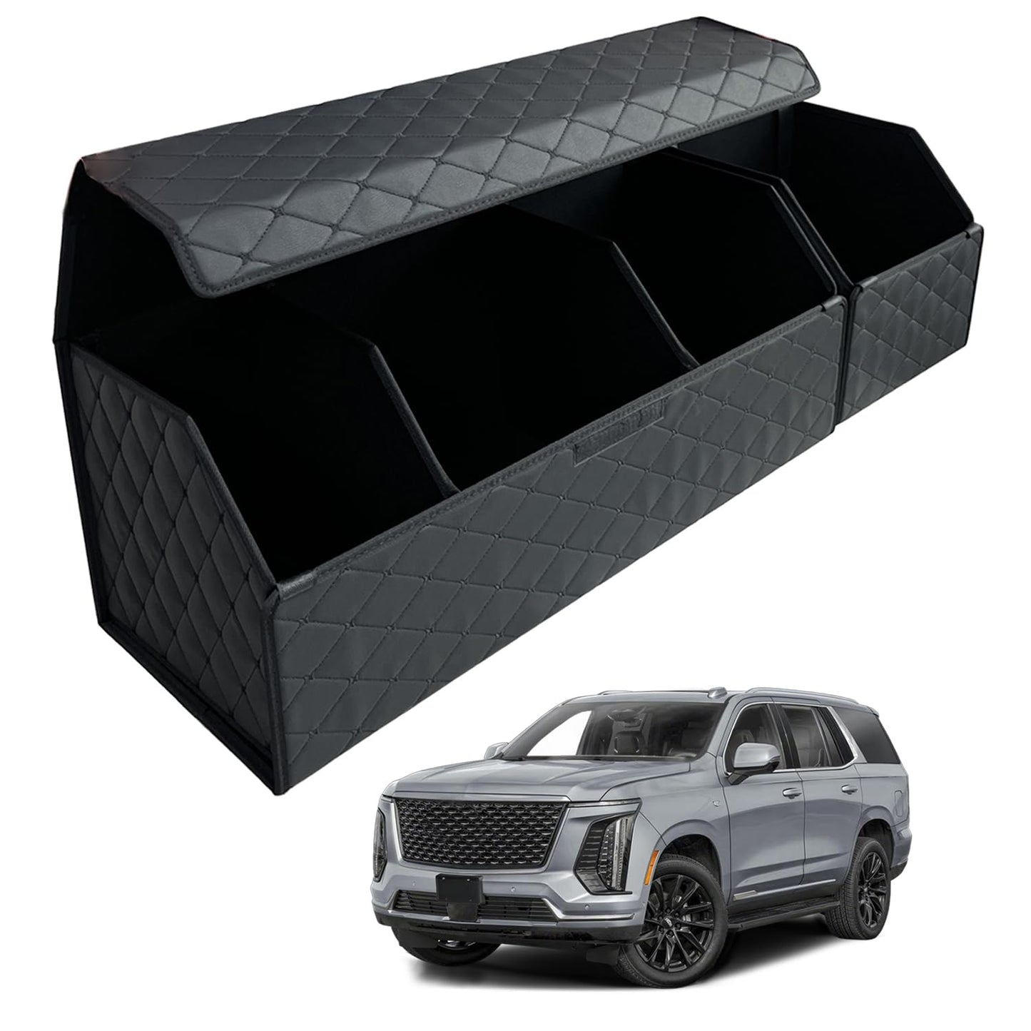 Leather Car Trunk Organizer with Large Storage Capacity