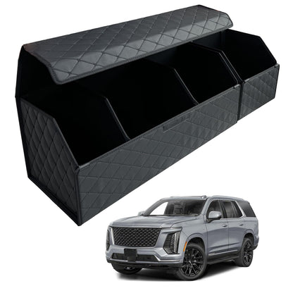 Leather Car Trunk Organizer with Large Storage Capacity