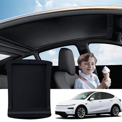 Electric Sunshade Roof for Tesla Model Y, Retractable Sunshade Roof Heat Insulation Glass Roof for Tesla, 5 Layer 99.99% UV Protection