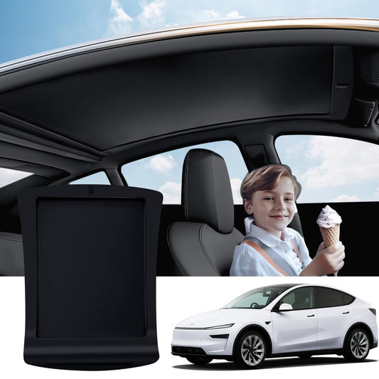 Electric Sunshade Roof for Tesla Model Y, Retractable Sunshade Roof Heat Insulation Glass Roof for Tesla, 5 Layer 99.99% UV Protection