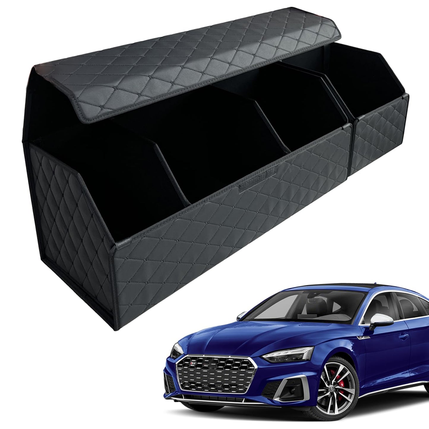 Leather Car Trunk Organizer with Large Storage Capacity