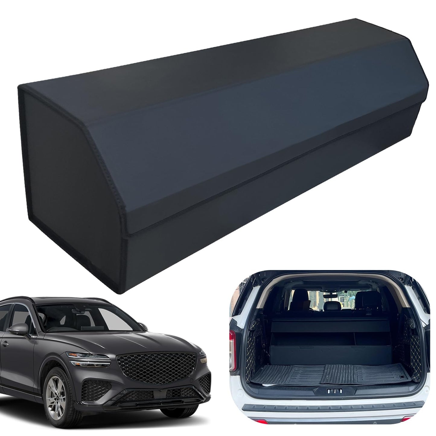Leather Car Trunk Organizer with Large Storage Capacity