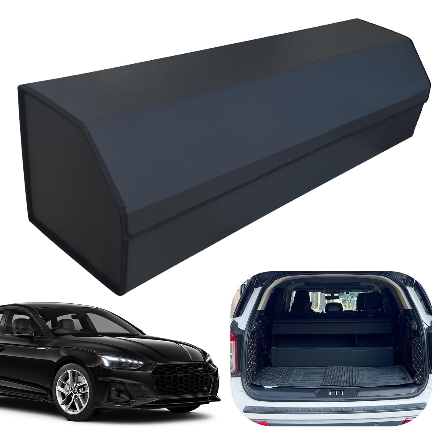 Leather Car Trunk Organizer with Large Storage Capacity