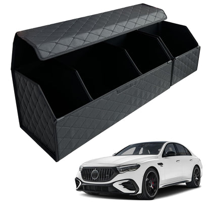 Leather Car Trunk Organizer with Large Storage Capacity