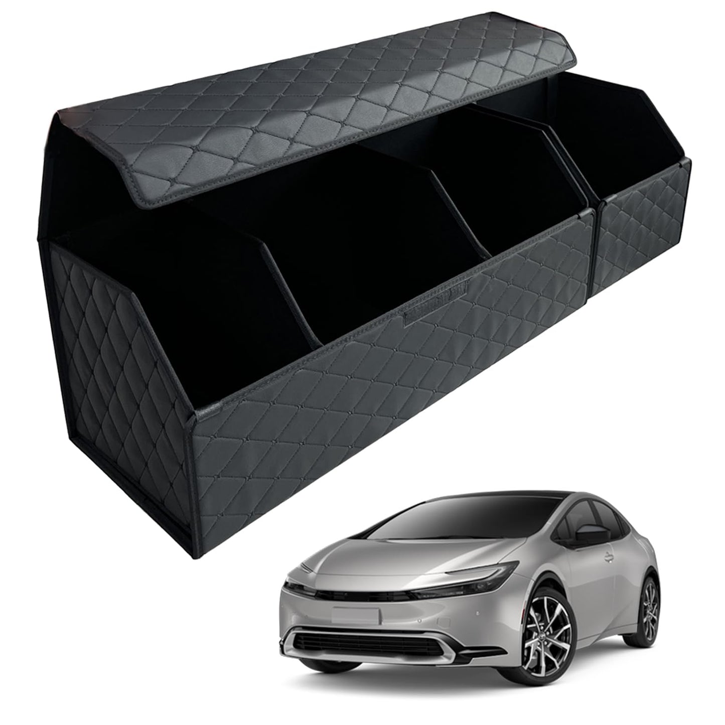 Leather Car Trunk Organizer with Large Storage Capacity
