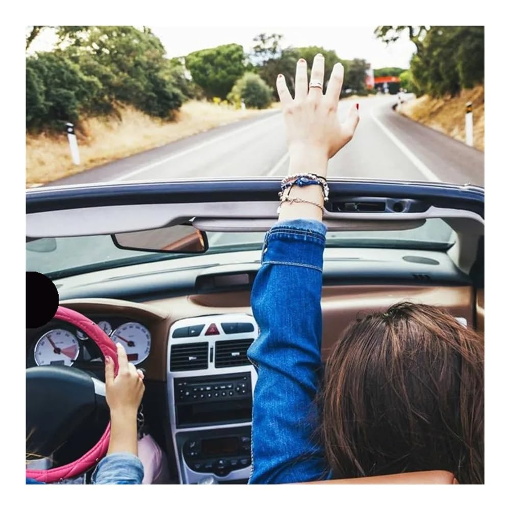 Black PU Leather Steering Wheel Cover with Soft Grip