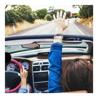 Black PU Leather Steering Wheel Cover with Soft Grip