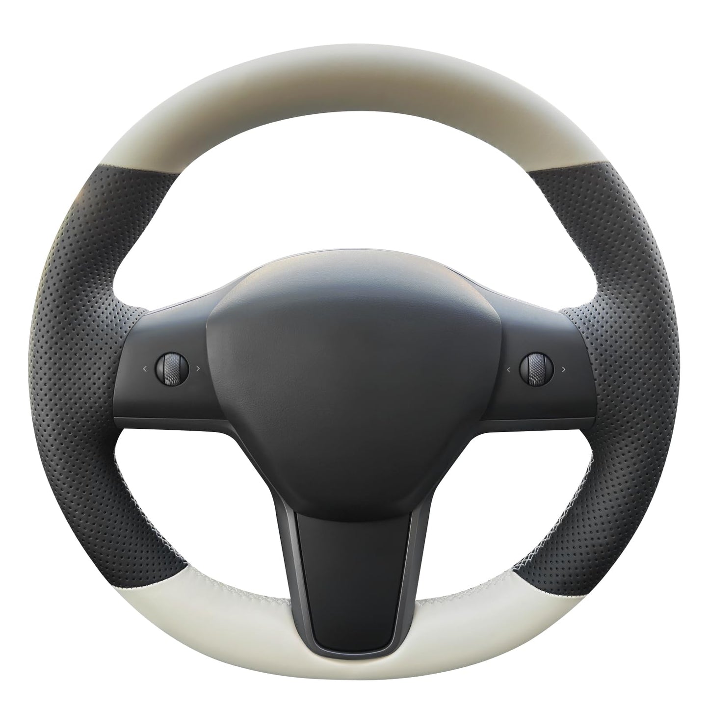 Hand-Stitched Suede Steering Wheel Cover Wrap