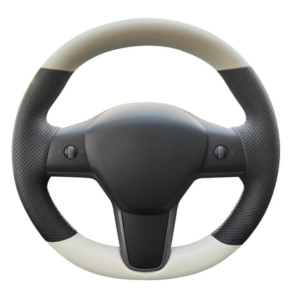 Hand-Stitched Suede Steering Wheel Cover Wrap