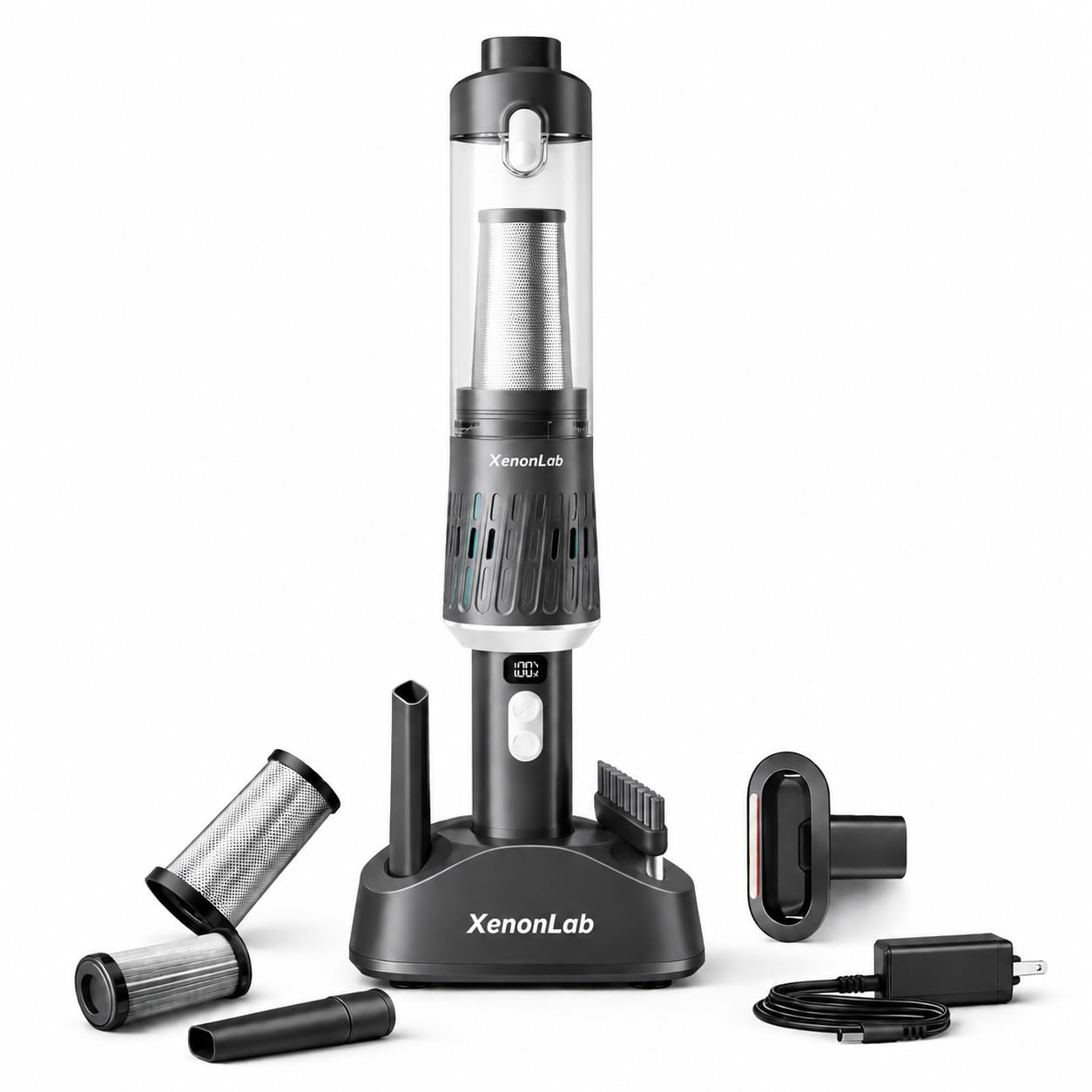 Cordless Car Vacuum with Smart Display & Fast Charging