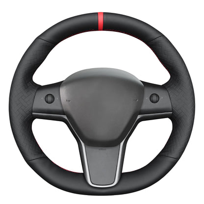 Hand-Stitched Suede Steering Wheel Cover Wrap