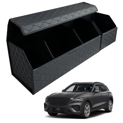 Leather Car Trunk Organizer with Large Storage Capacity