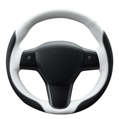 Hand-Stitched Suede Steering Wheel Cover Wrap