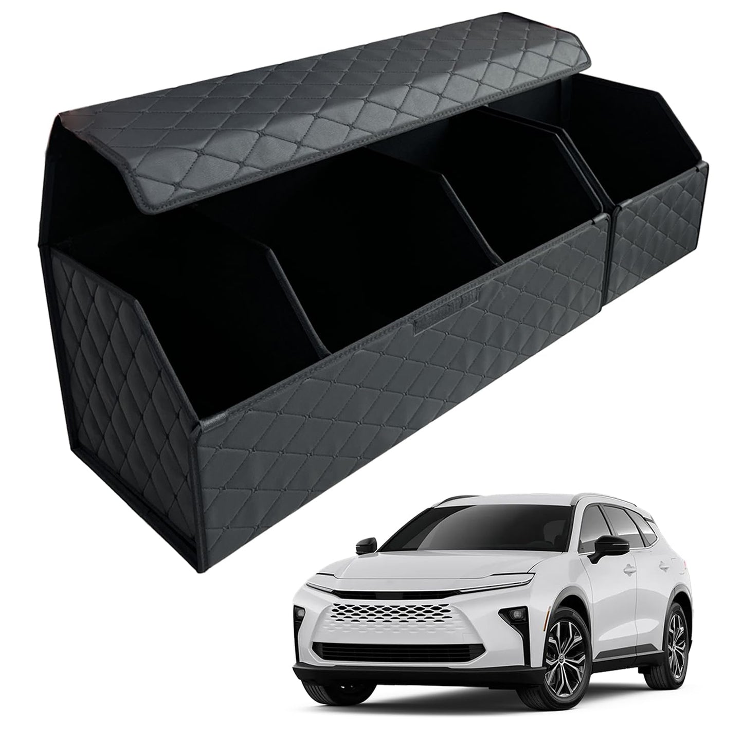 Leather Car Trunk Organizer with Large Storage Capacity