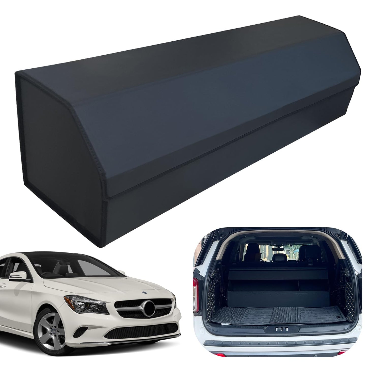 Leather Car Trunk Organizer with Large Storage Capacity