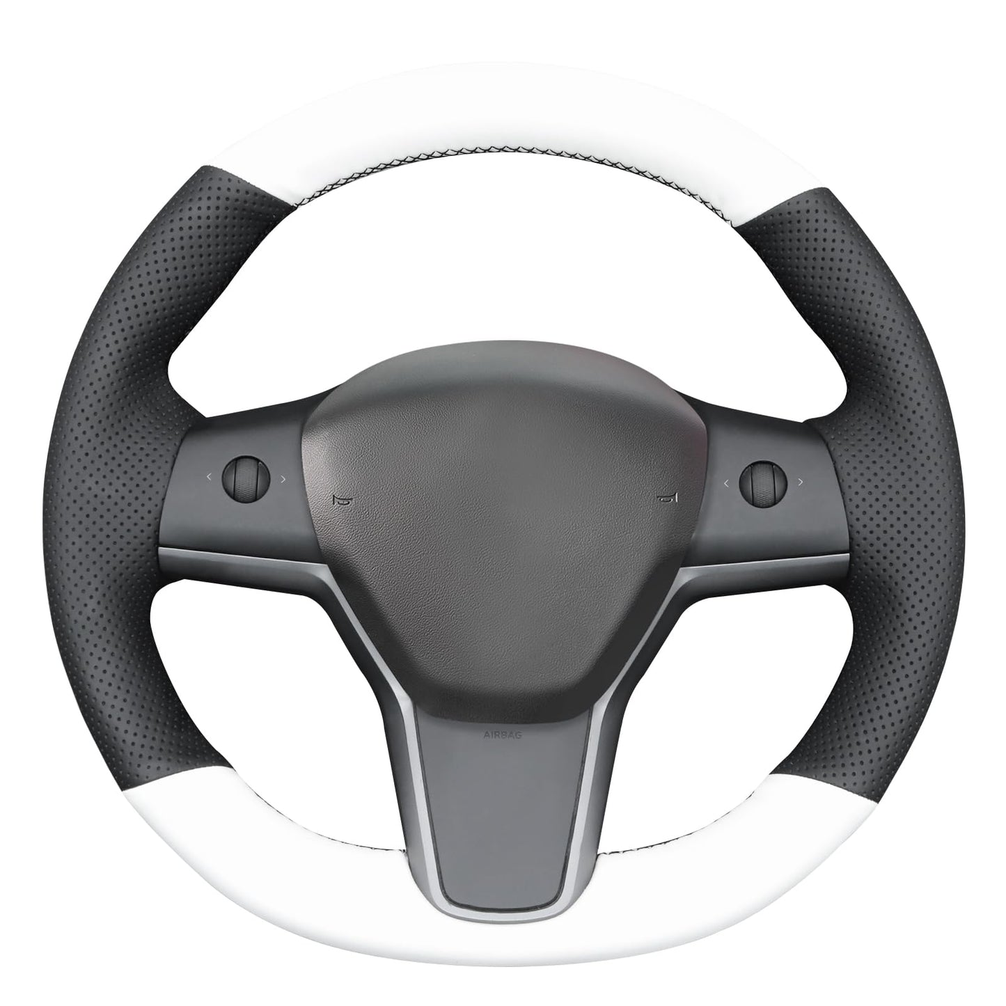 Hand-Stitched Suede Steering Wheel Cover Wrap