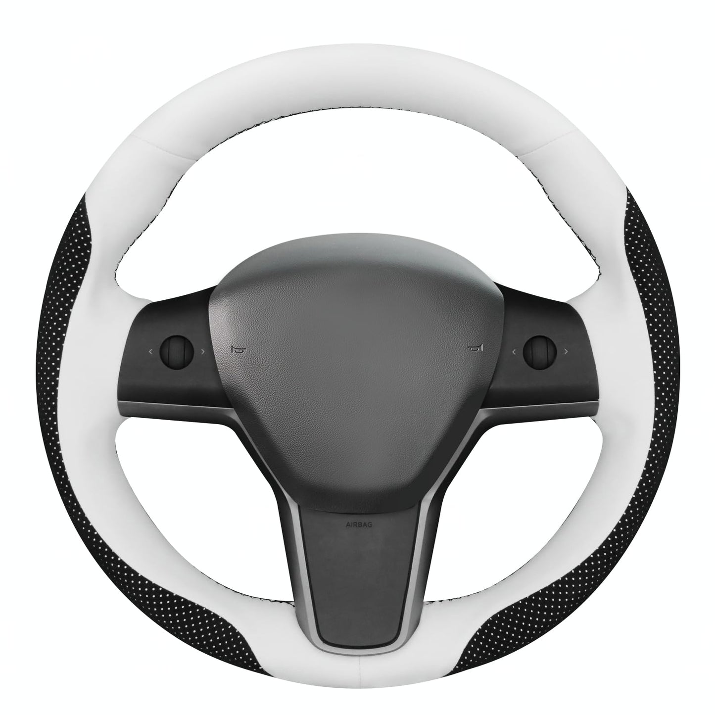 Hand-Stitched Suede Steering Wheel Cover Wrap