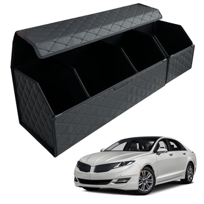 Leather Car Trunk Organizer with Large Storage Capacity