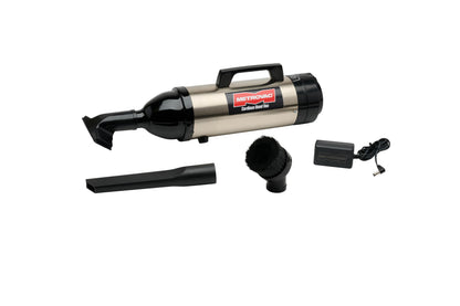 Cordless Handheld Car Vacuum in Black & Stainless Steel